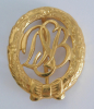 Großes Abzeichen DSB gold-farben Deutscher Sport Bund Steinhauer & Lück 5x4cm