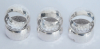6 kleine Serviettenringe Hammerschlag Silber 835 Hermann Bauer Ø1,8 15,5g