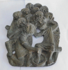 Großes Bronze Relief Jesus Fußwaschung Egino Weinert 21,5x17cm