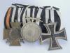 Ordenspange mit EK 2 - Frontkämpfer - Fürstlicher Hausorden von Hohenzollern