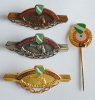 4 Abzeichen Anstecker Broschen Rheinischer Schützenbund bronze silber goldf. 40