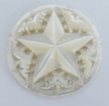 Runde Plakette Anhänger Aufnäher Perlmutt Stern Ø3,1cm
