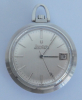Vintage Bulova Accutron Frackuhr Taschenuhr Quartz silberfarben Ø3,5cm