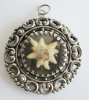 Großer Anhänger silberfarben mit Edelweiss Ø4,5cm Tracht Dirndl