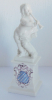 Porzellanfigur Nymphenburg Putto Trompete 636a weiß Wappen farbig Bustelli 16cm