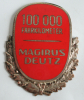 Alte LKW Plakette Emblem Magirus Deutz 100000 Fahrkilometer Hoffstätter 10x7,5cm