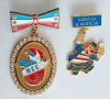 2 alte Karnevalsorden Anstecker NCC Niesetaler Carneval Club Fasching Clown