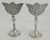 2 seltene alte Tischkartenhalter Berndorf BMF AS mit Schmetterling 10,2cm