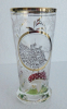 Altes Andenken Glas / Vase Burg Rheinstein Frostdekor u. Fliegenpilz 11,3cm