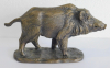 Naturgetreu ausgeformte massive Bronze Skulptur Wildschwein Keiler 2,8kg