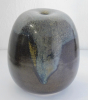 Studiokeramik Vase Horst Kerstan Pinselsignatur braun-grau Laufglasur 11cm