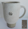Studiokeramik Krug / Vase beige-braun Karl Jüttner Ritzsignatur 18cm