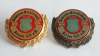 2 Abzeichen Anstecker Broschen Schützen-Gesellschaft Bingen goldf. silberf.