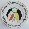Andenken Teller Reservistika WK I 1914 15 Lenker der Schlachten Handmalerei 24cm
